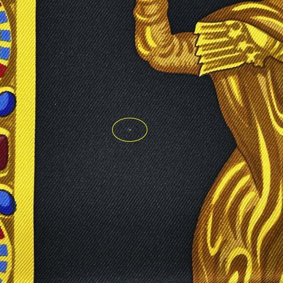 HERMES Authentic Black Silk Scarf - Picture 9 of 10